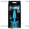 Plug anal Firefly Medium celeste aterciopelado